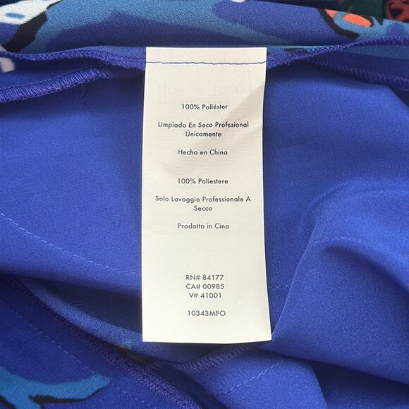 Diane Von Furstenberg High Waist Blue and Pink‎ Floral Shorts Naples Short - Picture 5 of 5